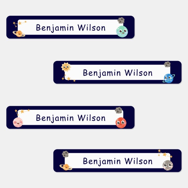 Etiquetas Nombre de los niños Personalizados del espacio de  (Grupo)