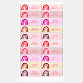 Etiquetas Nombre de niño/a arcoíris colorido lindo