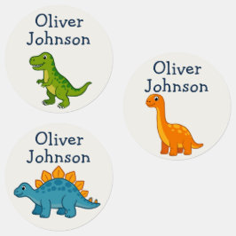 Etiquetas Nombre de niños de dinosaurio personalizado Escuel