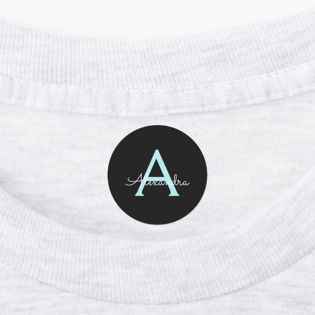 Etiquetas Nombre del Monograma de la Girona del Guión Azul V (Fijada)