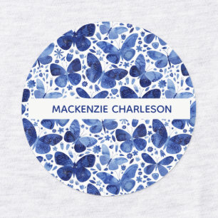 Etiquetas Nombre del patrón azul de mariposa