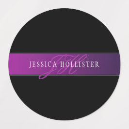 Etiquetas Nombre elegante y comienzo/s monogramado