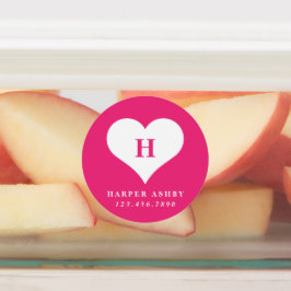 Etiquetas Nombre impermeable colorido del monograma