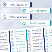 Nombre impermeable con código de color naumático