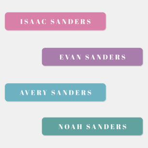 Etiquetas Nombre impermeable de los Chicas de tipografía sim