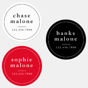 Etiquetas Nombre impermeable de los colores escolares simple