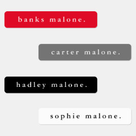 Etiquetas Nombre impermeable de los colores escolares simple