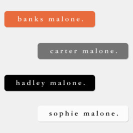 Etiquetas Nombre impermeable de los colores escolares simple