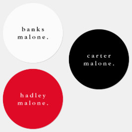 Etiquetas Nombre impermeable de los colores escolares simple