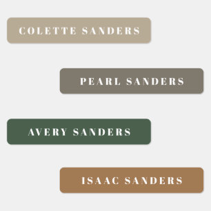 Etiquetas Nombre impermeable simple de los niños de Boho