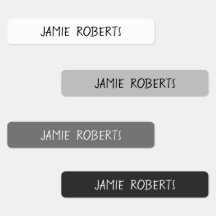 Nombre impermeable simple para niños