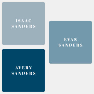 Etiquetas Nombre impermeable simple para niños