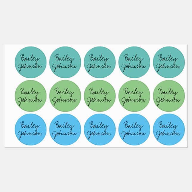 Etiquetas Nombre personalizado (Hoja)