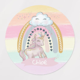 Etiquetas 🦄 nombre personalizado de Chica de unicornio arco