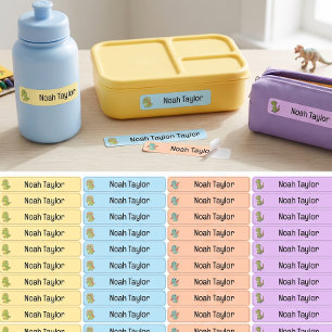 Etiquetas Nombre Personalizado de Dinosauriocute para Niños