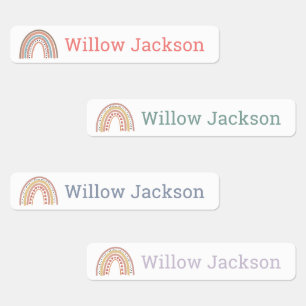 Etiquetas Nombre personalizado de la escuela de arcoiris del