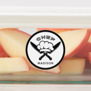 Etiquetas Nombre personalizado Logotipo del chef
