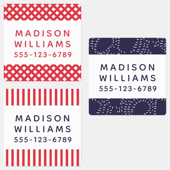 Etiquetas Nombre personalizado moderno impermeable adhesivo (Grupo)