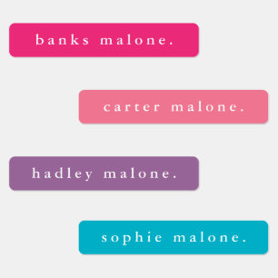 Etiquetas Nombre resistente al agua del arcoiris brillante s