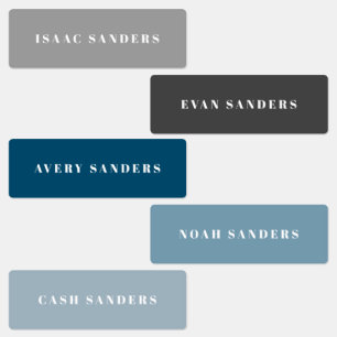 Etiquetas Nombre resistente al arcoiris del Boho simple