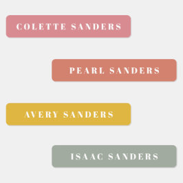 Etiquetas Nombre resistente al arcoiris del Boho simple