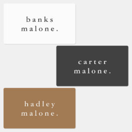 Etiquetas Nombre resistente al arcoiris del Boho simple