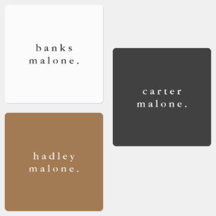 Etiquetas Nombre resistente al arcoiris del Boho simple