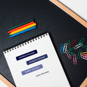 Etiquetas Nombre simple de niños de la escala AZUL de la Arm