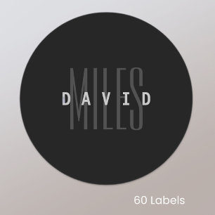 Etiquetas Nombre y apellido de solapamiento moderno