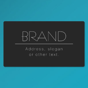 Etiquetas Nombre y eslogan elegante u otro texto