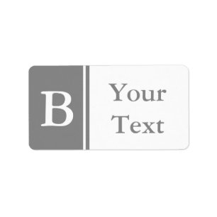 Etiquetas o etiquetas cones monograma grises de