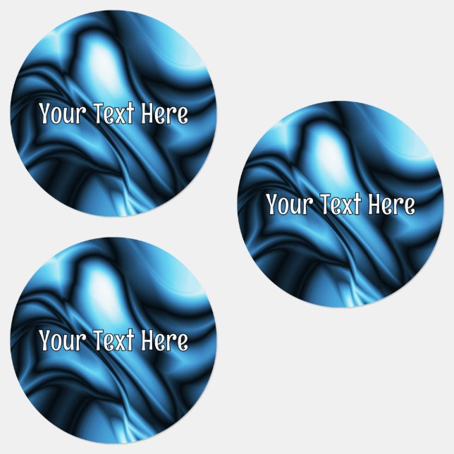 Etiquetas Ola de seda azul (Grupo)