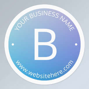 Etiquetas Ombre de desvanecimiento azul y púrpura con texto 