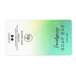 Etiquetas Ombre Tinta Turquesa De Jabón