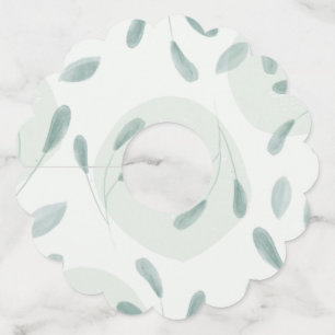 Etiquetas onduladas para copas de vino