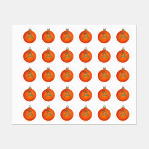 ETIQUETAS ORANGE CHRISTMAS BUBBLE