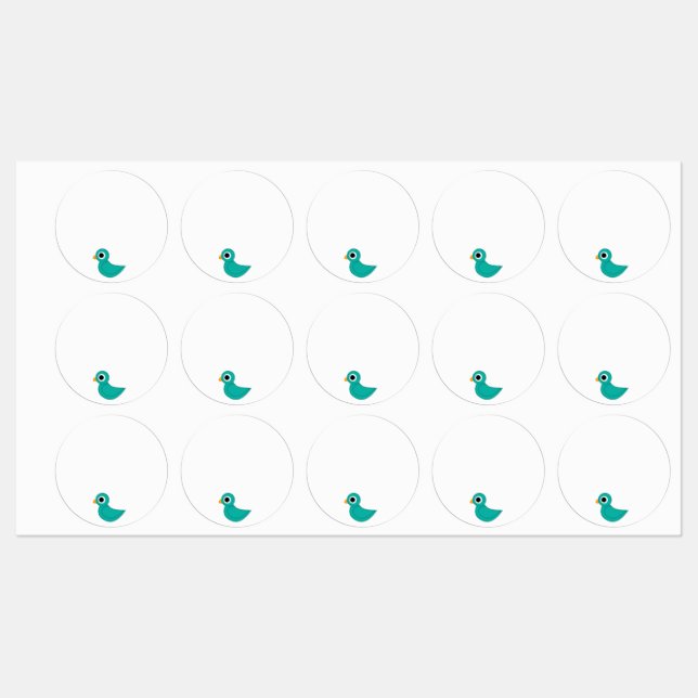 Etiquetas Pájaro azul lindo (Hoja)