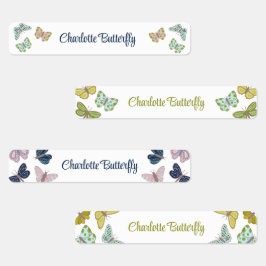 Etiquetas Palabras amarillas rosas de verano de mariposa