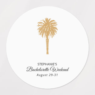 Etiquetas Paleta Tropical Beach Gold Destination Bachelorett
