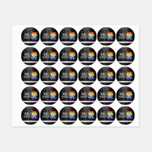 Etiquetas Panel de colores del orgullo arcoíris urbano de Sl