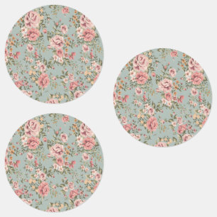 Etiquetas Papel de fondo floral vintage