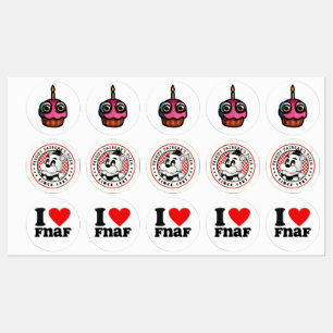 Etiquetas Paquete de Stickers FNaF – Vibraciones de Juego de