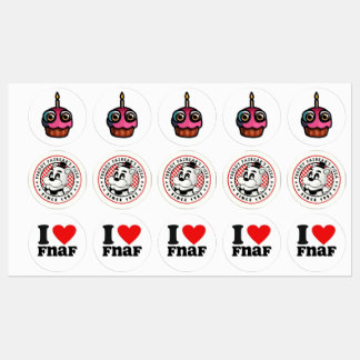 Etiquetas Paquete de Stickers FNaF – Vibraciones de Juego de