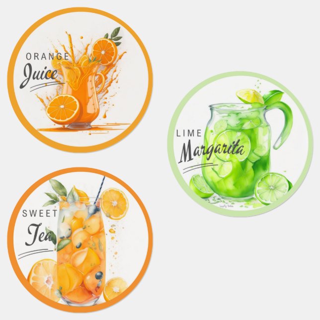 Etiquetas para bebidas y palillos (Grupo)