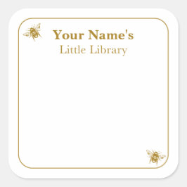 Etiquetas para Biblioteca de Abejas | Tarjeta de F