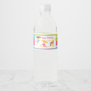 Etiquetas para Botellas de Agua Cumpleaños de Niña