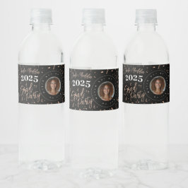 Etiquetas para botellas de agua de graduación con
