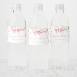 Etiquetas para botellas de agua de shower de niña