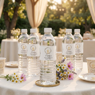 Etiquetas para botellas de agua para baby shower