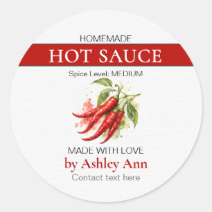 Etiquetas para Botellas de Salsa Picante Casera /